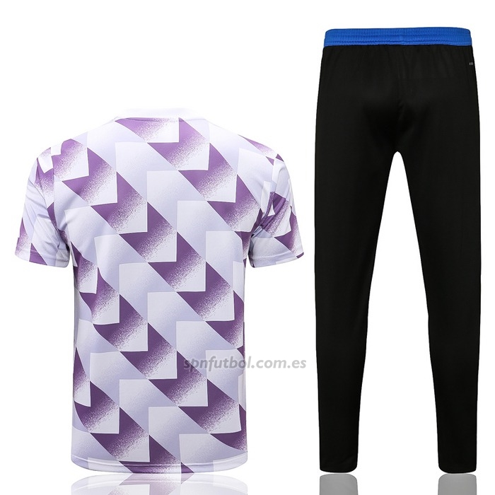 Chandal del Real Madrid Manga Corta 2022-2023 Blanco y Purpura